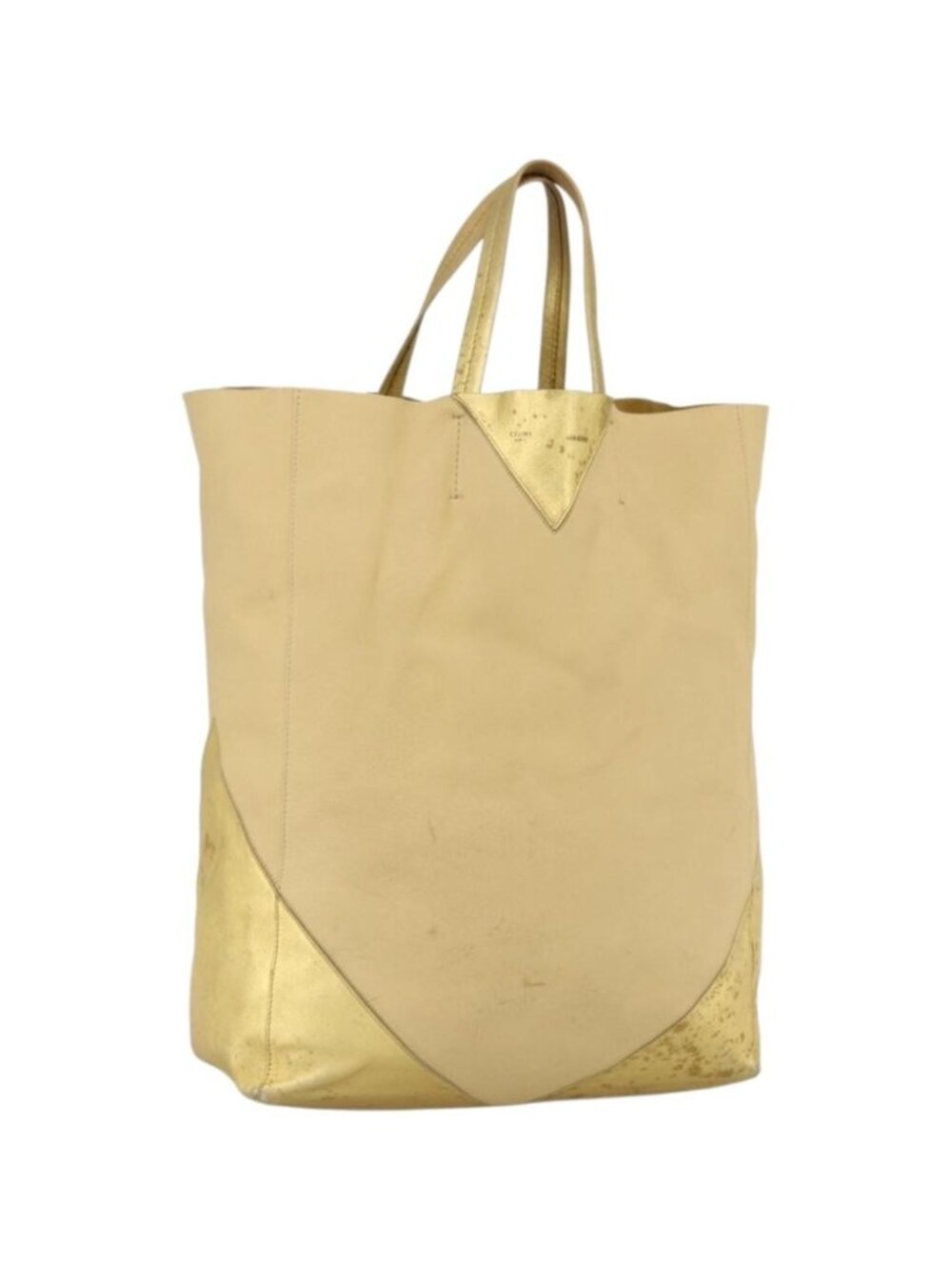 CELINE Tote Bag Leather Gold